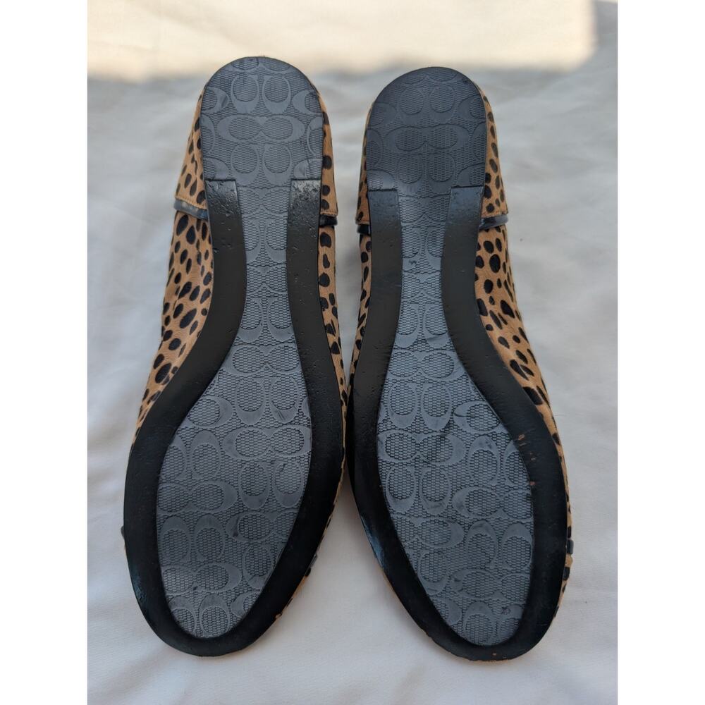 Authentic Coach Poppy Randy Animal Print Pony Hair Ballet Flat Shoes W Size 5 - Picture 8 of 9
